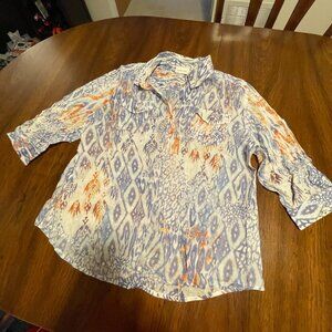 Chico’s Printed Button-Down Shirt